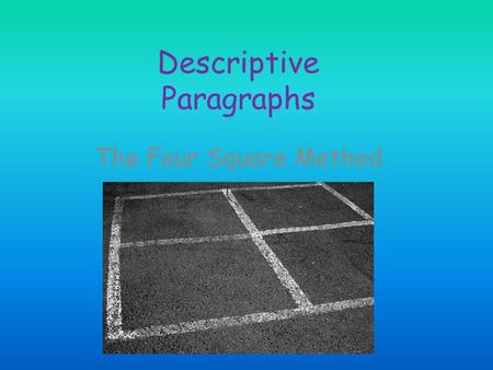 Descriptive Paragraphs