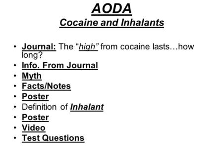 AODA Cocaine and Inhalants