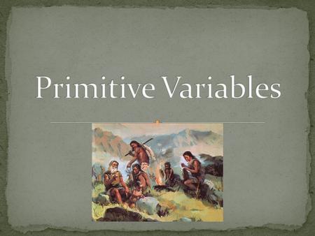 Primitive Variables.