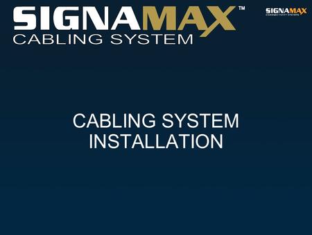 CABLING SYSTEM INSTALLATION. Installation Quality The quality of installation is the most serious problem in implementation of the telecommunications.