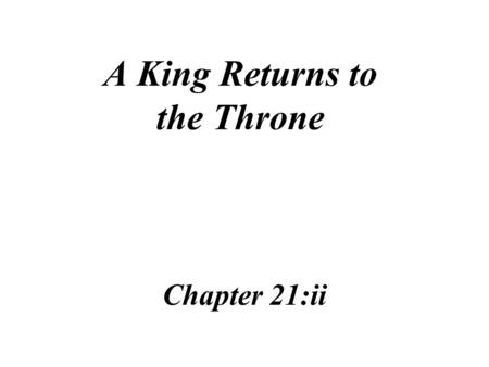 A King Returns to the Throne Chapter 21:ii Charles II accepted limits on his rule when he agreed to respect the Magna Charta and the Petition of Right.