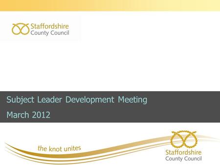 Subject Leader Development Meeting March 2012. 0915 – 1000   Session 1- Local and national updates   National Curriculum update   Ofsted   GCSE.