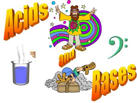 Properties of acids and bases Get 8 test tubes. Rinse all tubes well with water. Add acid to four tubes, base to the other four. Touch a drop of base.