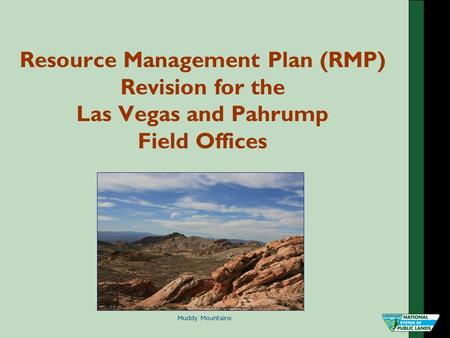 Resource Management Plan (RMP) Revision for the Las Vegas and Pahrump Field Offices Muddy Mountains.