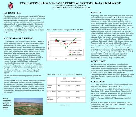 INTRODUCTION The dairy industry is undergoing rapid change within Wisconsin (CIAS 2005; PATS 2005). In addition to the trend of increasing animal concentration.