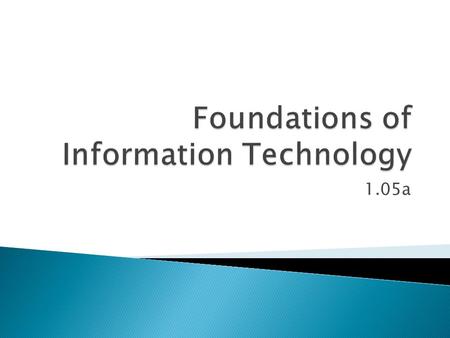 1.05a.  Local Area Networks (LANs) ◦ Small networks in a limited geographical area  Wide-Area Networks (WANs) ◦ Extensive networks that may span hundreds.