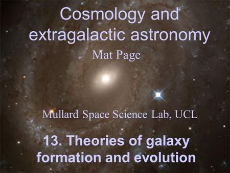 Cosmology and extragalactic astronomy