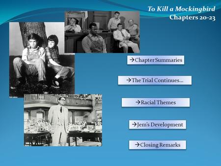 To Kill a Mockingbird Chapters Chapter Summaries