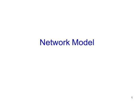 1 Network Model. 1-2 Divide and Conquer A method of managing large system.