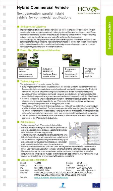 Enhanced auxiliary systems and hybrid test cycles are integrated and/or available for future evaluation. Hybrid User Forum was successfully completed with.