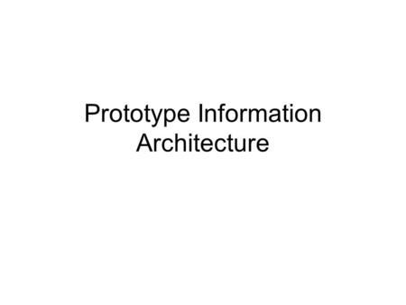 Prototype Information Architecture. Key Requirements Access to data, tools, and expertise –Integrated access to spatial data –Submission of info. to OWEB.