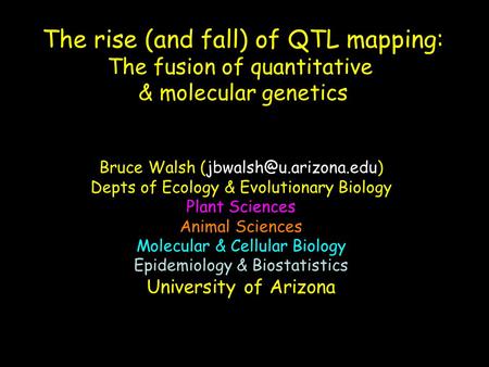 The rise (and fall) of QTL mapping: