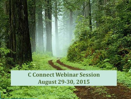 C Connect Approach Presentation 1 July 26,2015 C Connect Approach Presentation C Connect Webinar Session August 29-30, 2015.