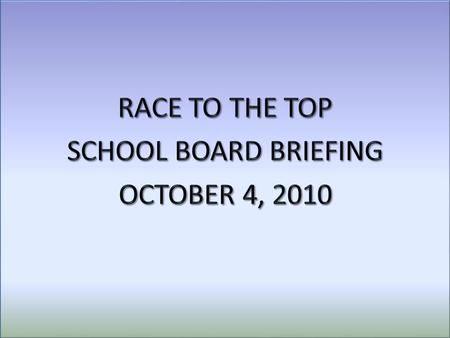 RACE TO THE TOP OVERVIEW THE GRANT WILL ADVANCE REFORMS IN FOUR AREAS: STANDARDS AND ASSESSMENTS STANDARDS AND ASSESSMENTS DATA SYSTEMS DATA SYSTEMS GREAT.