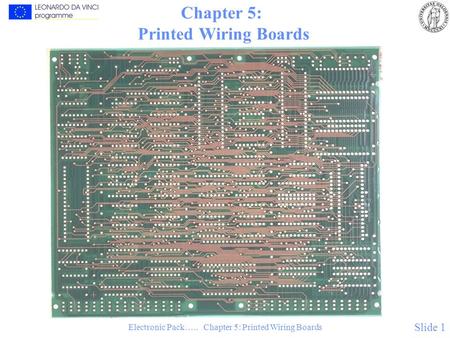 Electronic Pack….. Chapter 5: Printed Wiring Boards Slide 1 Chapter 5: Printed Wiring Boards.