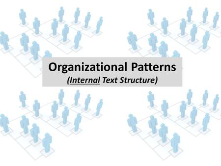 Organizational Patterns (Internal Text Structure).