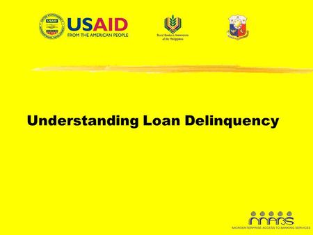 Understanding Loan Delinquency. Rationale  The loan portfolio is considered as the largest income- generating asset of a lending institution.  Like.