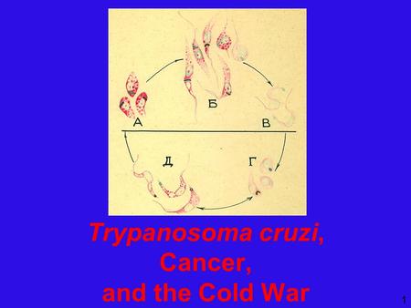 Trypanosoma cruzi, Cancer, and the Cold War 1. 2.