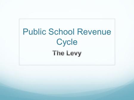 Levy Components? EAV—Equalized Assessed Valuation Funds Fund Rate Overall Levy Rate.