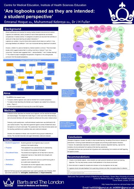 Results Student Engagement : Students generally found logbooks easy to use and practical in the hospital setting. Purpose : There appeared to be a perceived.