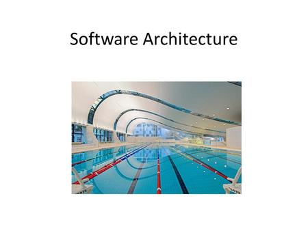 Software Architecture. What is a SW architecture? A SW architecture consists of a set of layers Each layer is related to a central area of functionality.