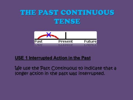 THE PAST CONTINUOUS TENSE