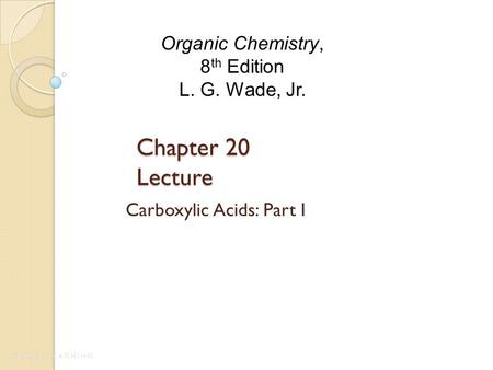 Carboxylic Acids: Part I