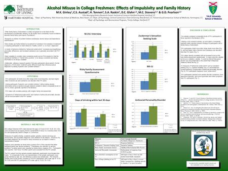 Alcohol Misuse in College Freshmen: Effects of Impulsivity and Family History Alcohol Misuse in College Freshmen: Effects of Impulsivity and Family History.