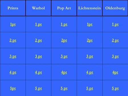 2 pt 3 pt 4 pt 5pt 1 pt 2 pt 3 pt 4 pt 5 pt 1 pt 2pt 3 pt 4pt 5 pt 1pt 2pt 3 pt 4 pt 5 pt 1 pt 2 pt 3 pt 4pt 5 pt 1pt PrintsWarholPop ArtLichtensteinOldenburg.