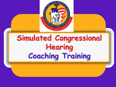 Simulated Congressional Hearing Coaching Training.