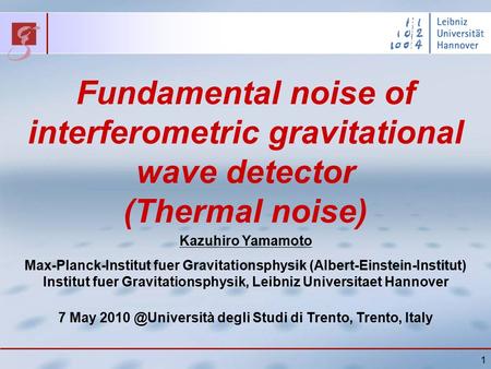 1 Kazuhiro Yamamoto Max-Planck-Institut fuer Gravitationsphysik (Albert-Einstein-Institut) Institut fuer Gravitationsphysik, Leibniz Universitaet Hannover.