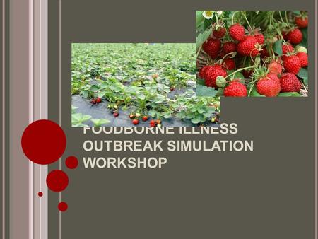 FOODBORNE ILLNESS OUTBREAK SIMULATION WORKSHOP. I NTRODUCTIONS.