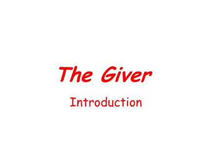 The Giver Introduction. Science fiction stories take place in a fantasized place or time. They can be set on another planet or on Earth in the past, present,