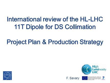 F. Savary. Click here to add footer 2 Outline Context Constraints & Boundary conditions Project plan Production strategy A few words on QA Conclusions.