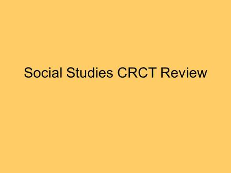 Social Studies CRCT Review. –Mary McLeod Bethune: How did she help improve education opportunities for all students? –She encouraged people to Invest.