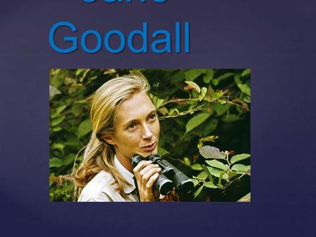 Jane Goodall.