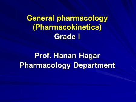 Pharmacology Department