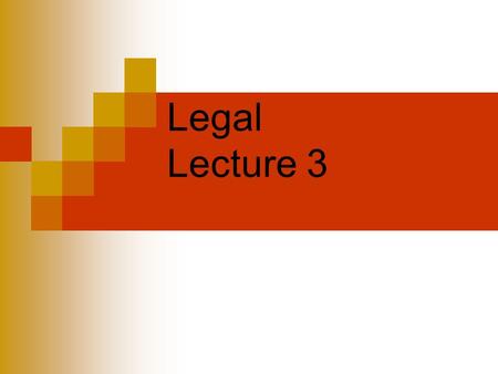 Legal Lecture 3. INJURY PREVENTION AND LEGAL LIABILITY In sports and recreation there are inherent risks Assumption of risk-when one competes or partakes.