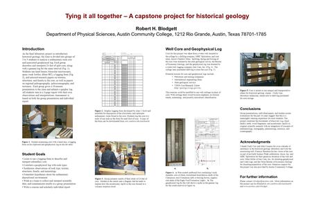 Introduction As the final laboratory project in introductory historical geology, the class is divided into groups of 3 to 5 students to analyze a sedimentary.