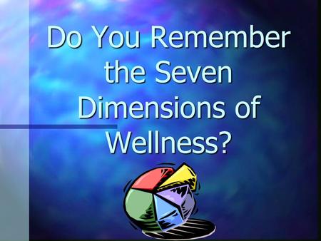 Do You Remember the Seven Dimensions of Wellness?.