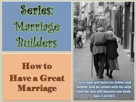 I must realize the true foundation of marriage I must realize the true foundation of marriage 1.God created marriage And the LORD God said, It is not.