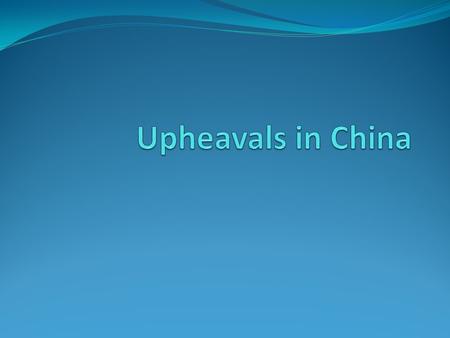 The Warlord Problem 1912- Sun Yixian, the president, abdicates in favor of Yuan Shikai, a powerful general Tried to set up a new Dynasty Military did.