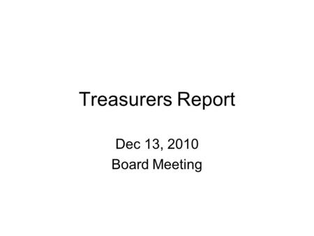 Treasurers Report Dec 13, 2010 Board Meeting. Summary/Update Registration summary as of Dec 13 th –348 teams registered (285 boys/63 girls) –$191,145.