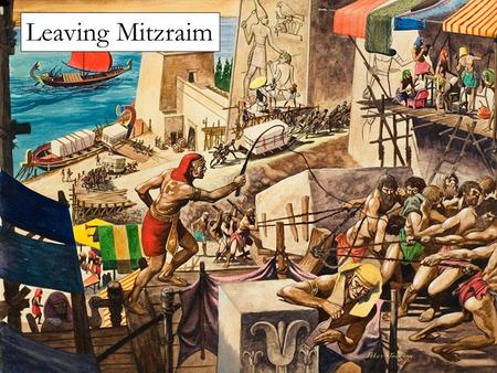 Leaving Mitzraim. The Israelites in Mitzraim Warning of the plague of the first born.