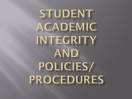  Primary is SAFETY  Agreed upon behaviors on and off campus  Enhance growth as a professional  Allow for an environment conducive.