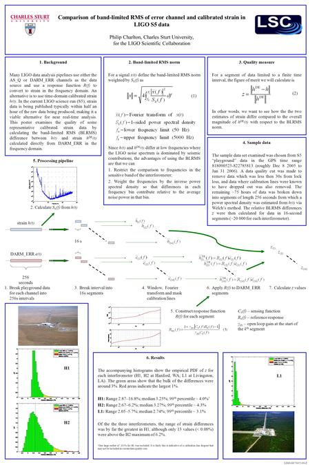 6. Results The accompanying histograms show the empirical PDF of z for each interferometer (H1, H2 at Hanford, WA; L1 at Livingston, LA). The green areas.