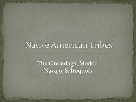 Native American Tribes