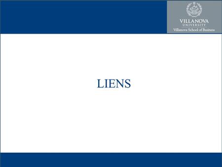 LIENS. Encumbrance- anything that affects the title of property Transfer Lien- a form of security interest in an item of property to secure the payment.