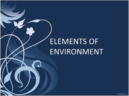 ELEMENTS OF ENVIRONMENT. INTERNAL ENVIRONMENT Value System Mission and objectives Management Structure and Nature Human Resources Company Image and brand.