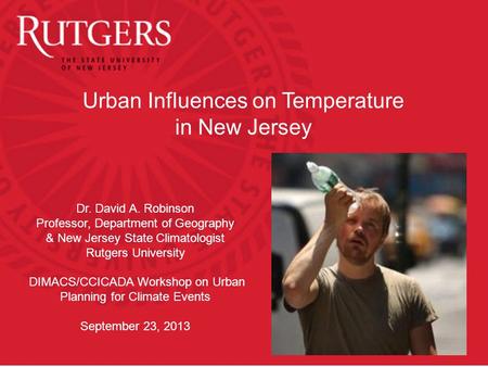 Urban Influences on Temperature in New Jersey